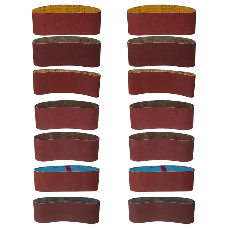 

14pcs Sandpapers Useful Convenient Wearable Sanding Belt Abrasive Belt for Wood Furniture