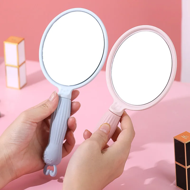 

1pc Acrylic Double Side Makeup Mirror Cute Heart Shaped Cosmetic Mirror Transparent Base Home Bedroom Desktop Make Up Mirrormake
