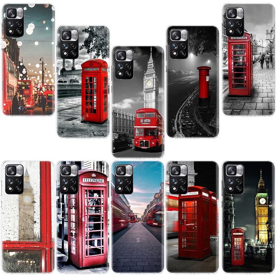 london bus england telephone Phone Case For Xiaomi Redmi 9 9T 9C 10 Prime 10X 10C 8 7 6 10A 9A 8A 7A 6A S2 K40 Pro K30 K20 Coque