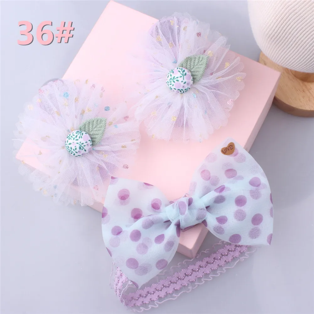 Детская повязка на голову Комплект носков банты для новорожденных женский