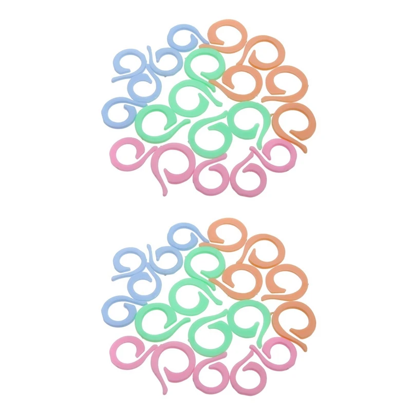 

40Pcs Colorful Crochet Locking Stitch Marker Knitting Ring Maker Holder Set
