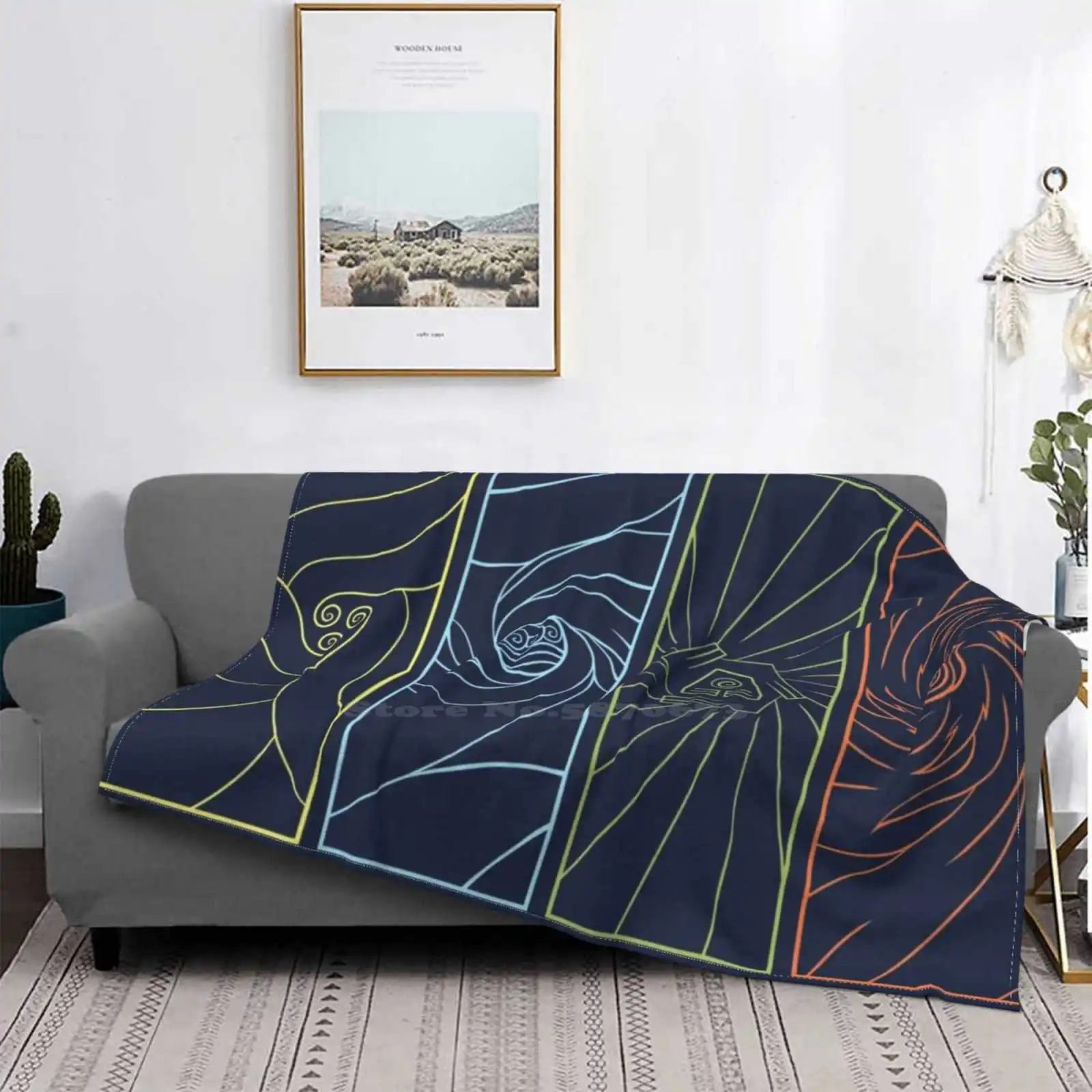 

Minimalist Al Bending New Selling Custom Print Flannel Soft Blanket The Last Airbender The Last Airbender Tla Air Nomads Air 09