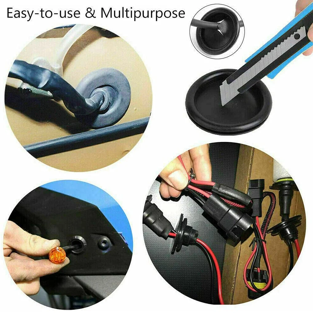 

200 Pieces Set Car Grommets 7 Kinds Vehicle Wire Fastener Gaskets Kit