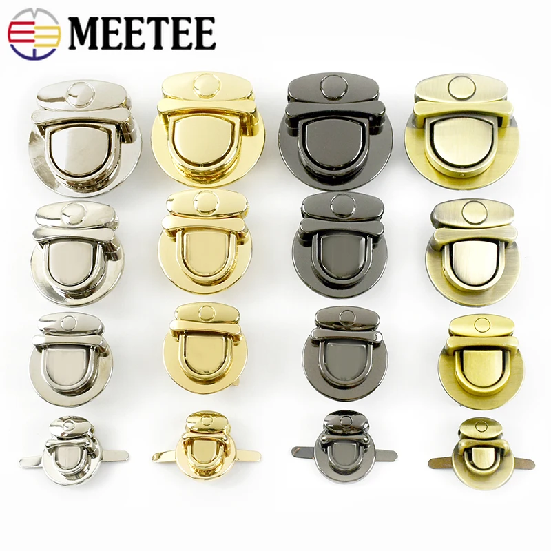 

Металлическая защелкивающаяся защелка Meetee для женских сумок и чемоданов ручной работы, аксессуары ручной работы из искусственной кожи, 2/5 шт.