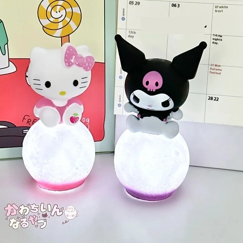 Креативный Sanrio Kurumi Kitty мультфильм аниме периферийные светящиеся украшения для