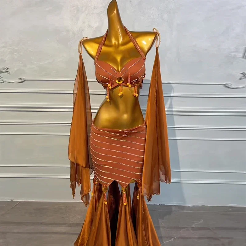 Женский костюм для танцев BellyDance индивидуальный роскошный стиль