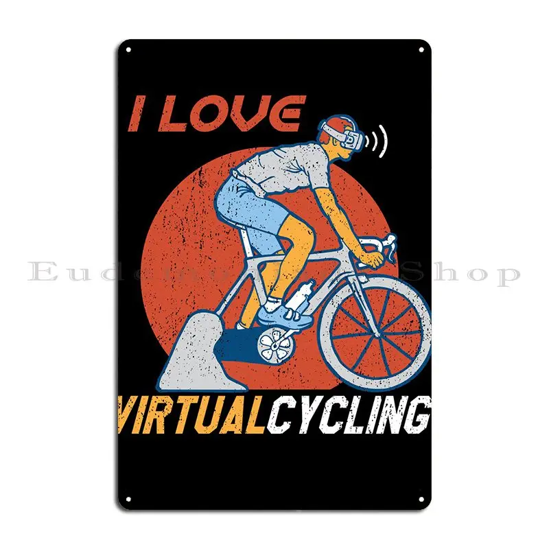 

Virtual Cycling Retro Metal Plaque Wall Mural Retro Garage Design Club Bar Tin Sign PosterWall Decoration