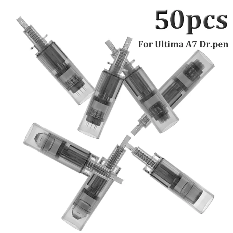 

50pcs 9/12/24/36/42Pin Nano Electric Derma Needles Pen Cartridges Needle Tips for Ultima A7 Dr.pen Machine Micro-needle Therapy