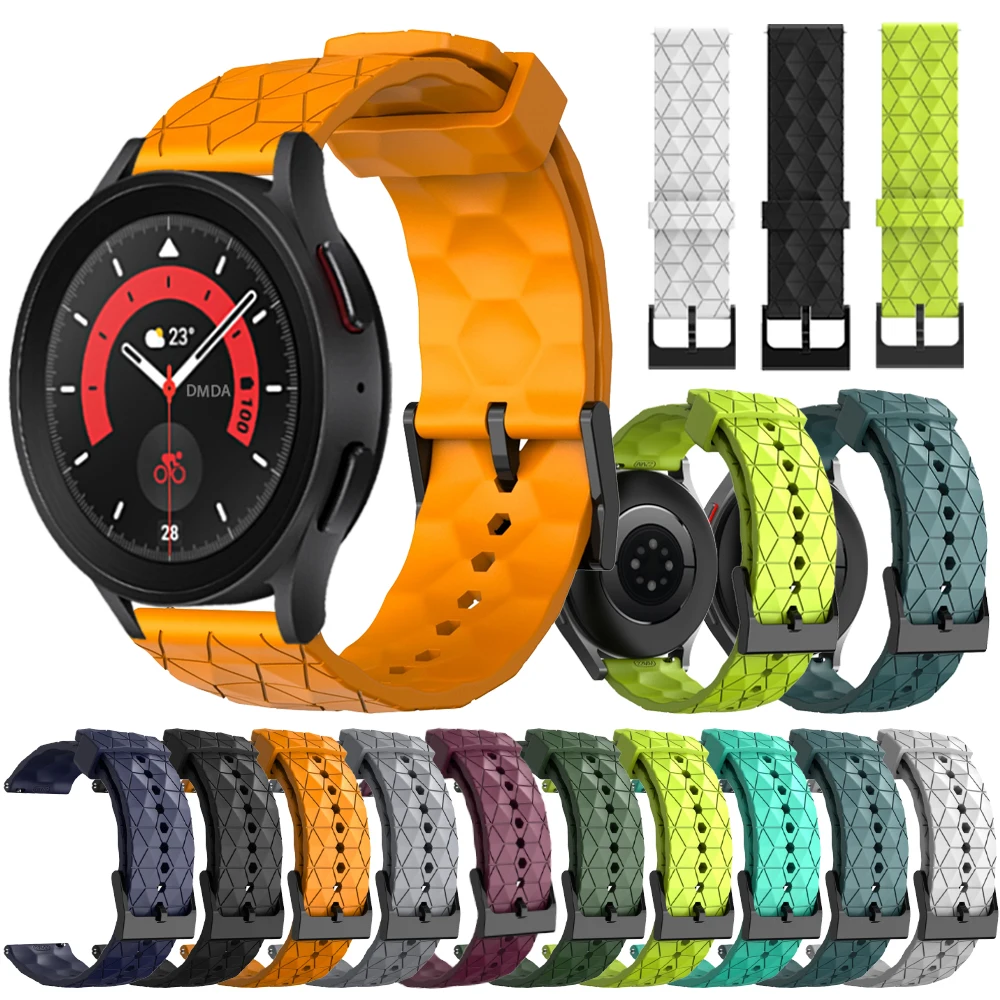 

Football-Pattern Strap For Samsung Galaxy Watch 5 Pro 45mm Band Watch 4 44/40mm Classic 46/42mm S3 S2 Silicone 20mm 22mm Sports