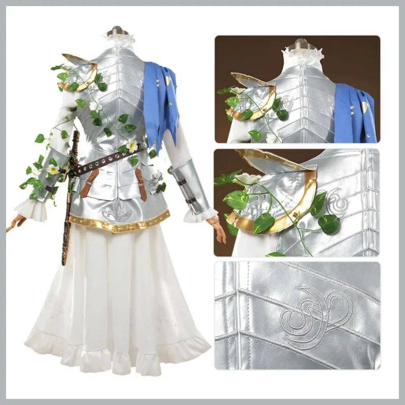 FC6Game Identity V Ada Mesmer Косплей Костюм Психолог Серебряный Рыцарь Длинная Ночь Qizhen