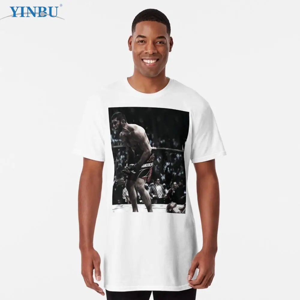 

Мужские футболки с принтом ислама махачева против Шарля оливеры, высококачественные мужские короткие футболки с принтом ислама махачева, б...