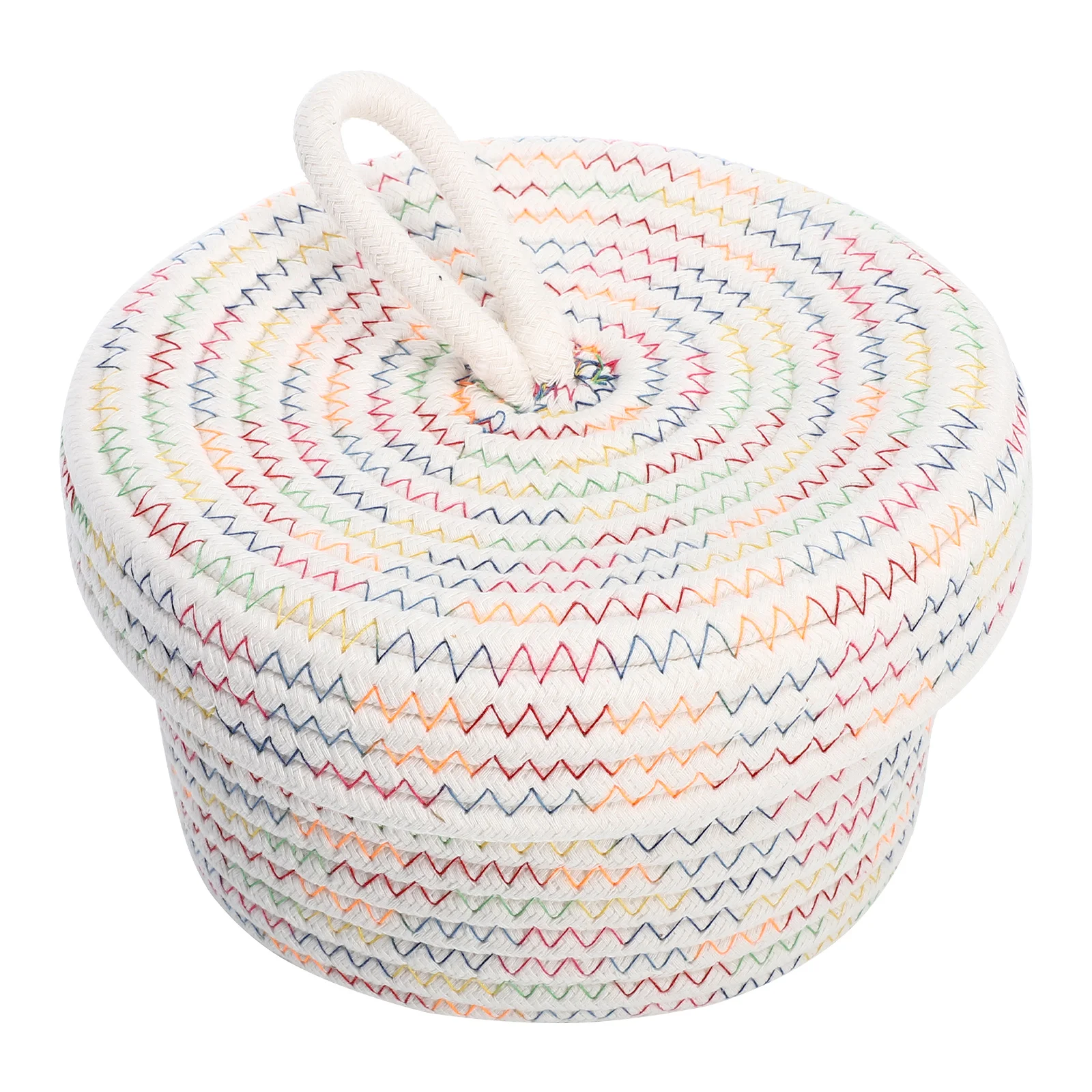 

Grocery Basket Storage Container Cotton Holder Woven Organizer Toys Home Desktop