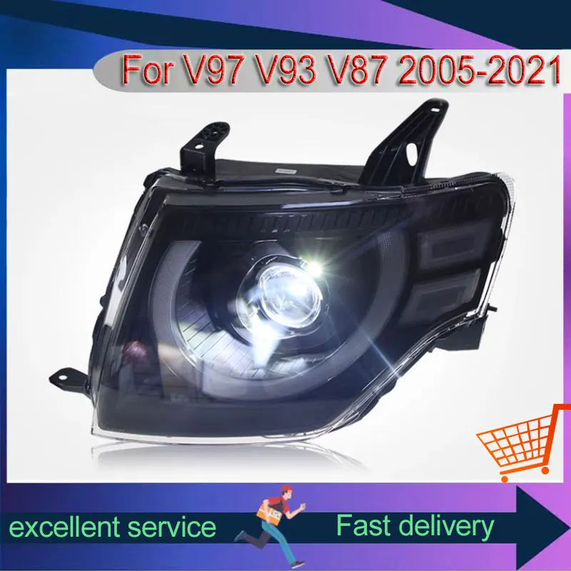 Аксессуары для автомобилей Mitsubishi Pajero V93 V87 V97 Передний фонарь DRL 2005-2021 фара