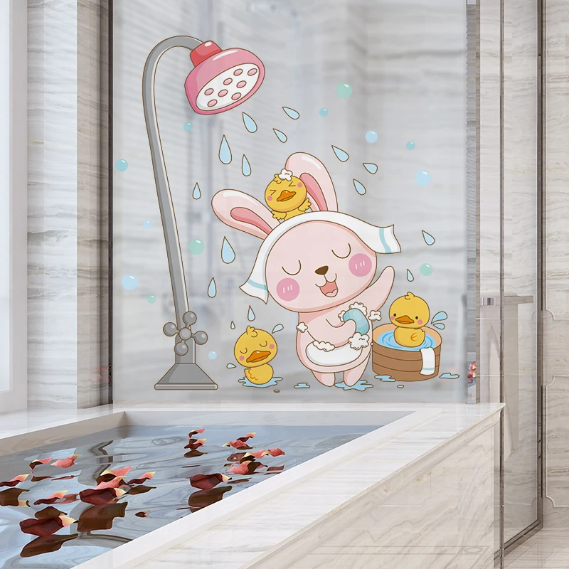 

[SHIJUEHEZI] Наклейка на стену с изображением кролика, утки, "сделай сам", кролик наклейки на стену в виде животных для детской спальни, детской ком...