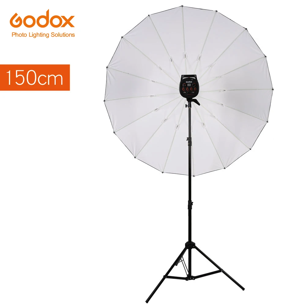 

Godox Studio Photogrphy 60" 150cm Black White Reflective Lighting Light Umbrella +2m Light Stand +Type B Flash Hot Shoe