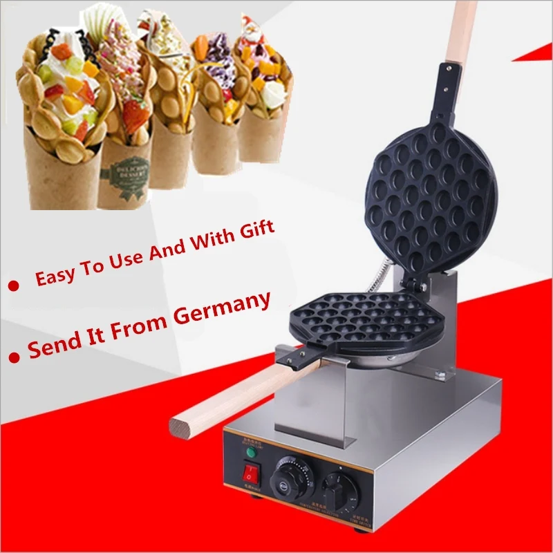 

Wholesale Electric Egg Bubble Waffle Maker Machine Commercial Eggettes Puff Cake Iron Maker Machine