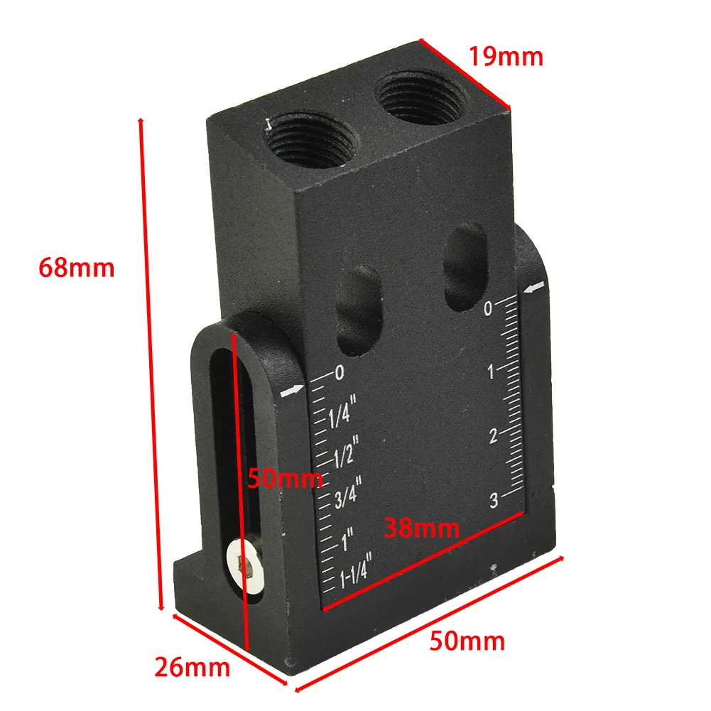 

15 Degree Angle Woodworking Oblique Hole Fixer Pocket Hole Jig Kit 6/8/10mm Angle Drill Guide Woodworking Tool Carpentry Tools
