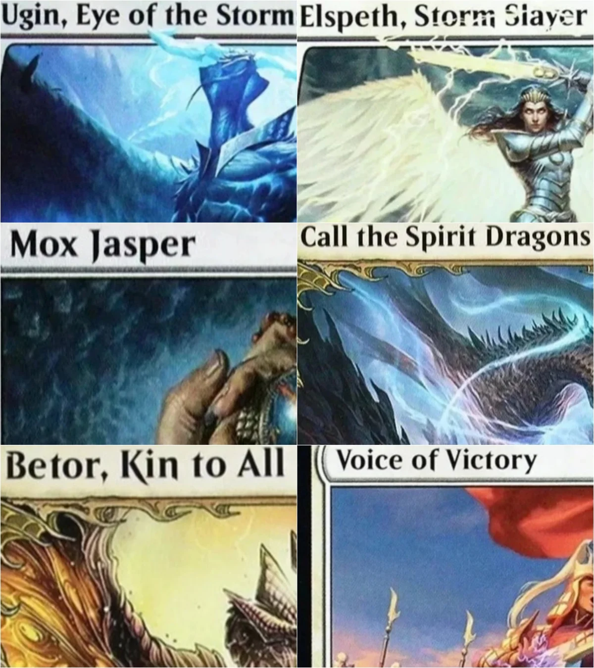 Фото mox jasper/ugin Eye of the Storms/Elspeth Storm Slayer' Custom Magic Proxy Высококачественные игральные карты Настольные коллекционные карточки №1