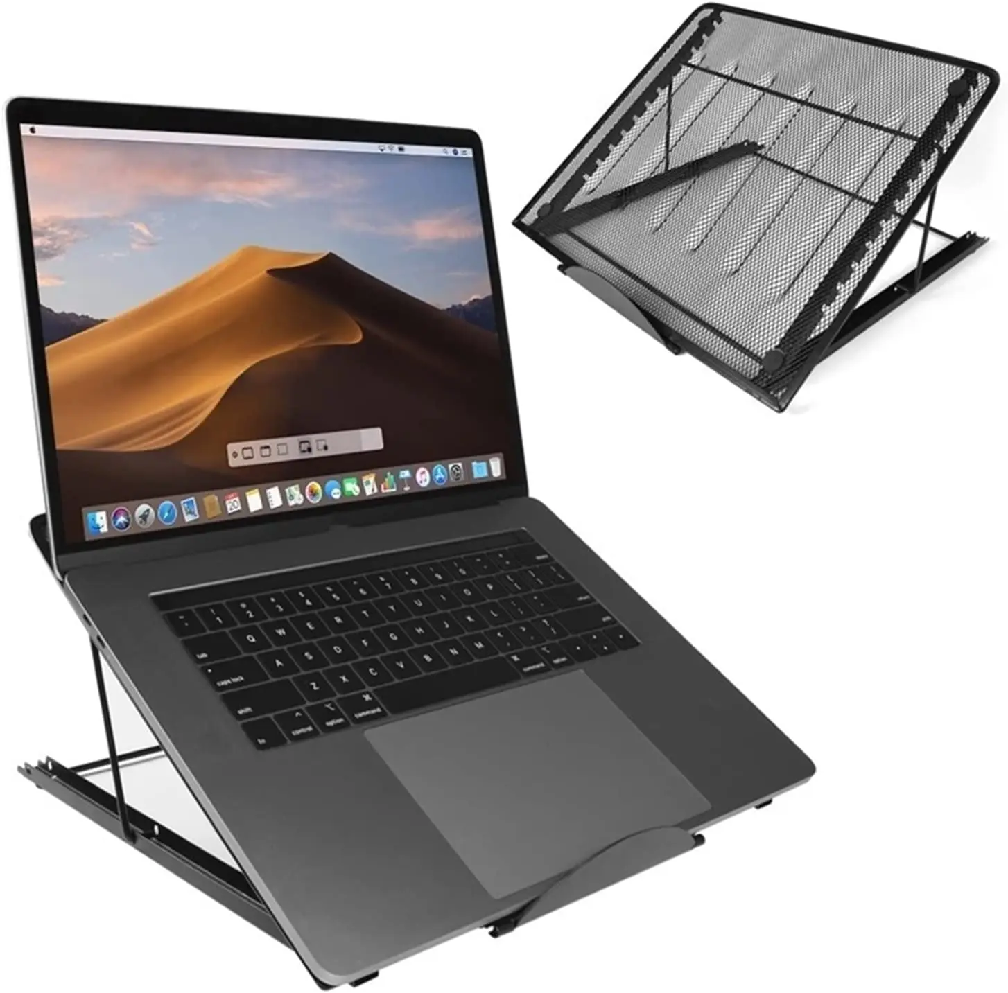 

Formwell Ventilated Adjustable Stand for Laptop, Metal mesh Material, foldable, Support Holder Ventilated Mesh Cooling Stand