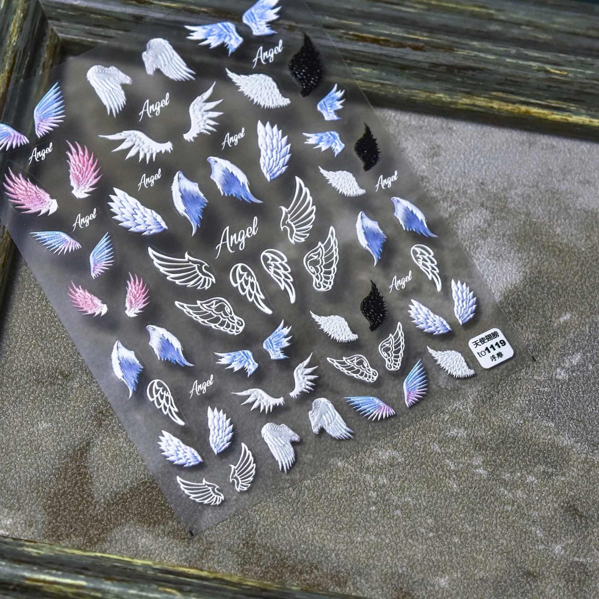 

5D Angel Wings Nail Art Decorations New Craft Decor Laser Silve Wing Nail Stickers Charms Flower Butterfly Designer Accessories
