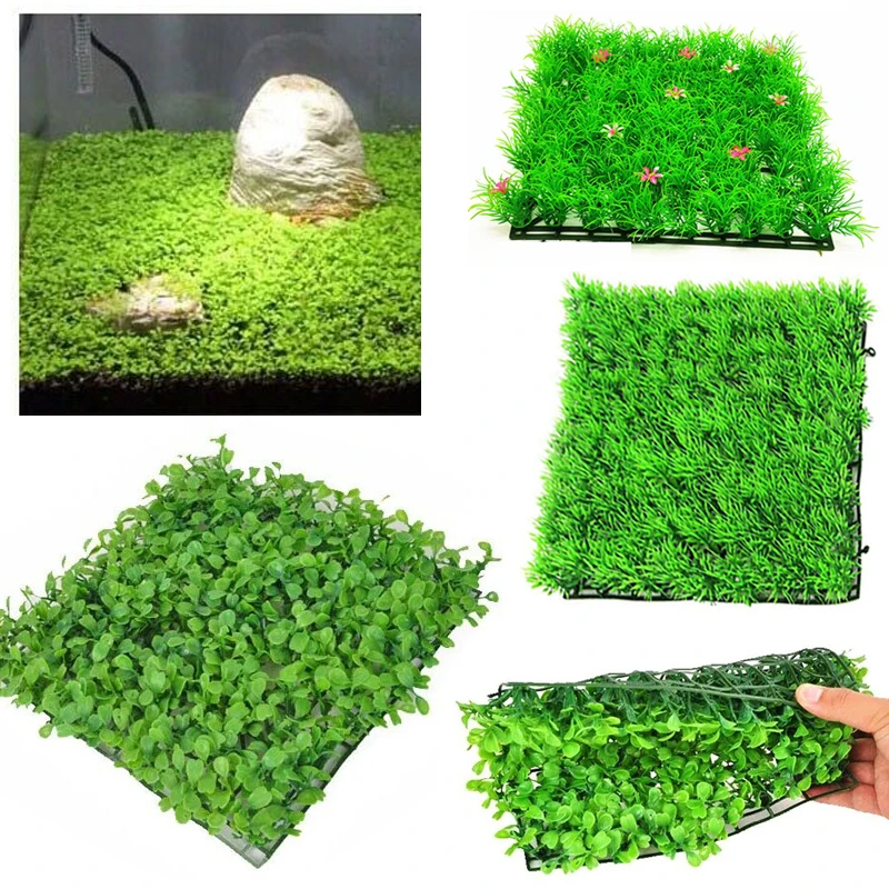 Искусственная трава для аквариума Fish Tank Simulation Lawn Micro-landscape Artificial Grass Mat Landscape Moss Aquarium Decor Garden on.