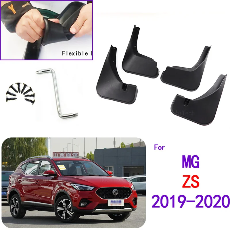 

Wheel Mud Flaps Car Modification Accessories Splash Guards Mud Fenders Kit For MG ZS pre-facelift 2018 2019 2020 Mudflaps Splash