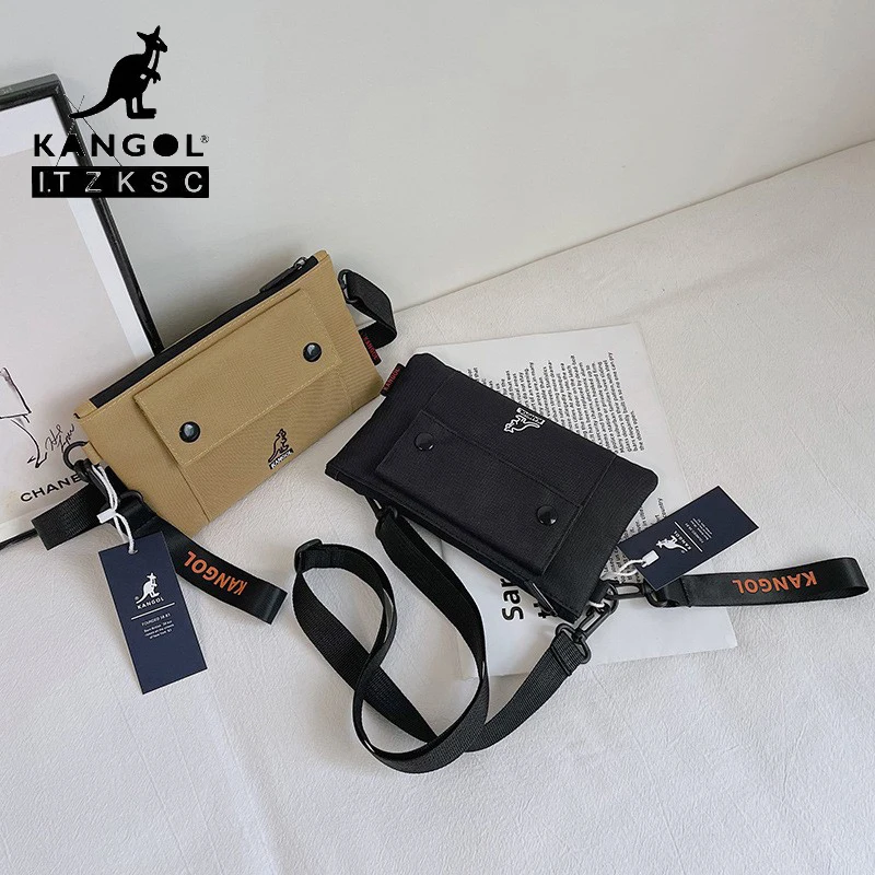 

KANGOL Designer Liberty Quilting Clutches Soft Cotton Purses and Handbags Women Zipper Cute Large Make Purse Portable Handbag