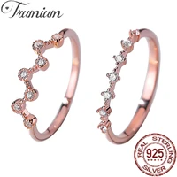 trumium 925 sterling silver rose gold ring cz rings for women exquisite everlasting finger ring love wedding fine jewelry