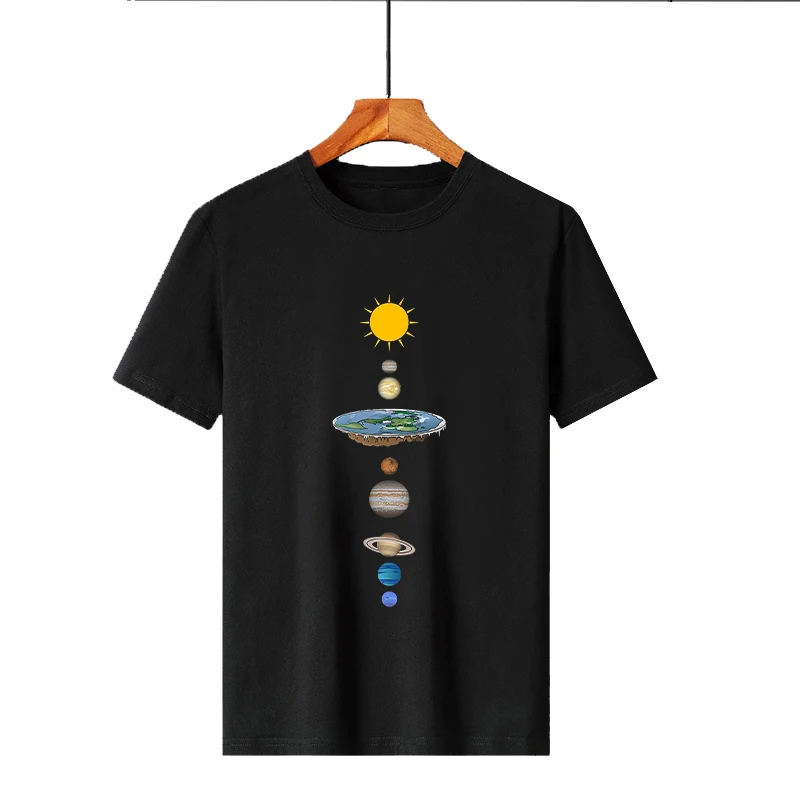 

Cosmic Solar System Planets Print Man T-shirt Oversize Loose Clothing Regular Sleeve T-shirts Male Fashion Casual Tee Shirt