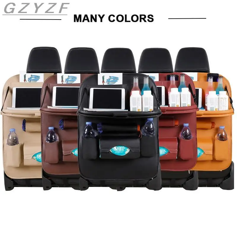 Органайзер из натуральной кожи на спинку сиденья автомобиля |