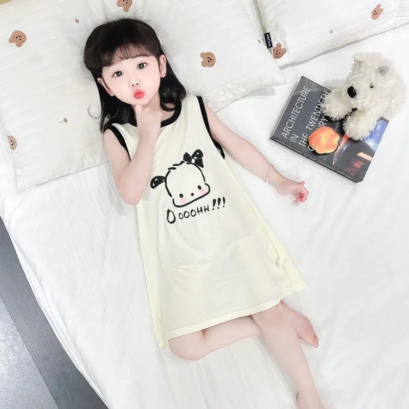 Юбка с героями мультфильмов Sanrio Pochacco летняя пижама ночная рубашка Hello Kitty