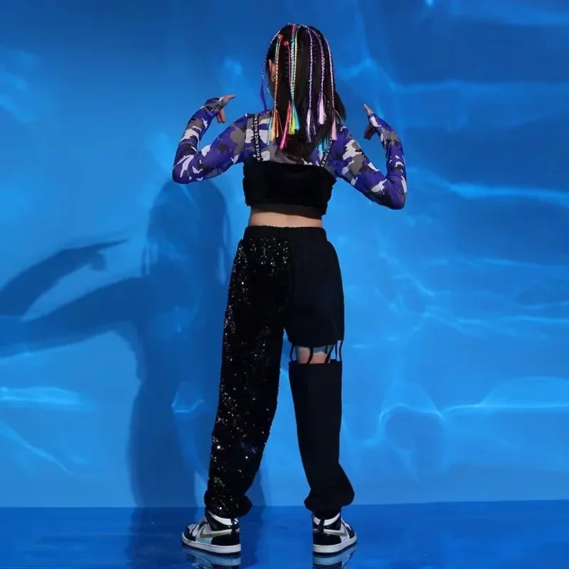 Костюм для джазового танца девочек детский танцевальный костюм в стиле хип-хоп