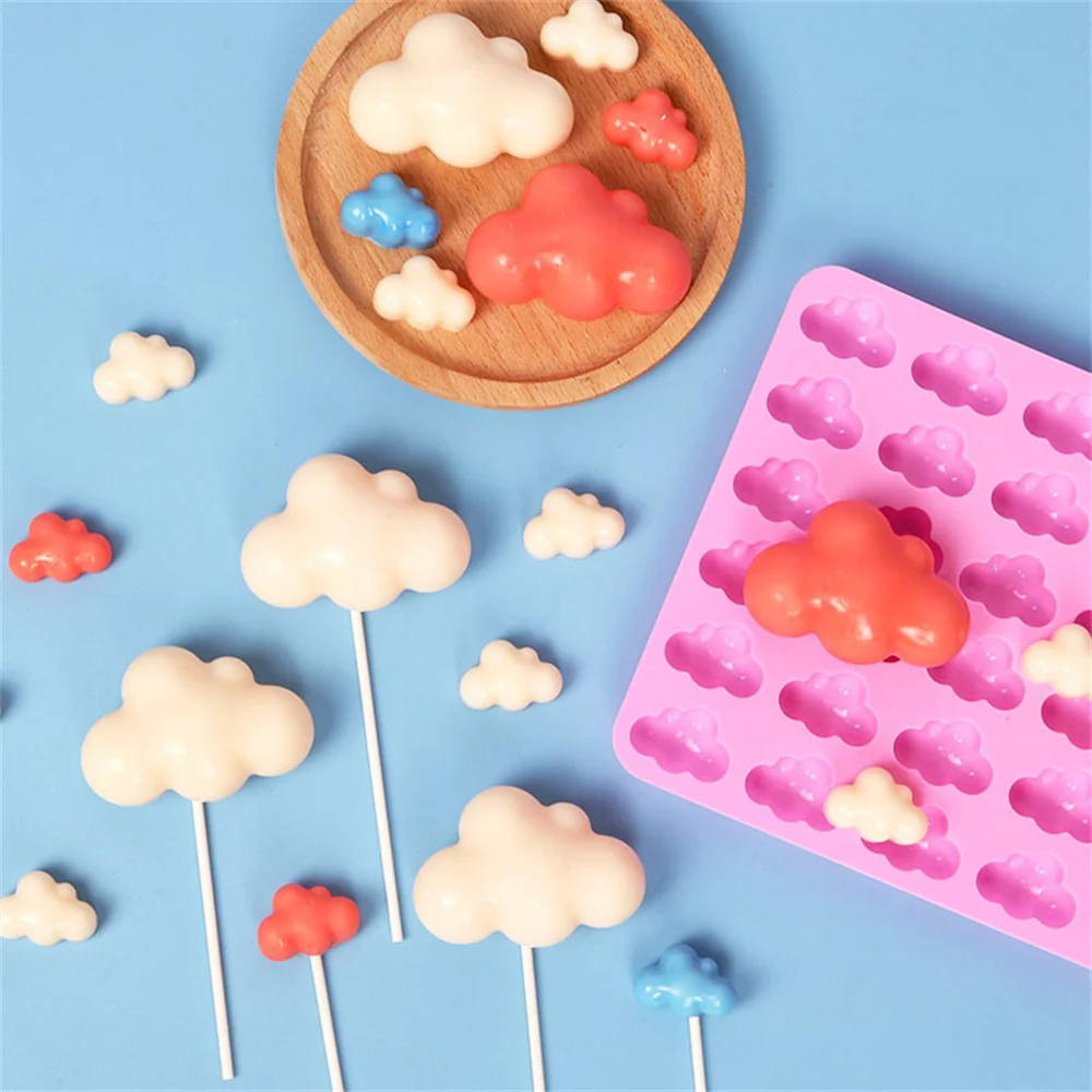 

Mini Cloud Shape Silicone Fondant Mold Cake Decor DIY Jelly Ice Cube Mold Baking Tool Epoxy Resin Keychain Pendant Making Mold