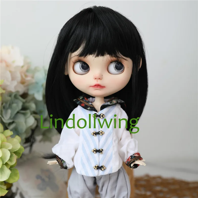 

Парик блайз 9-10 дюймов, длинные черные волосы