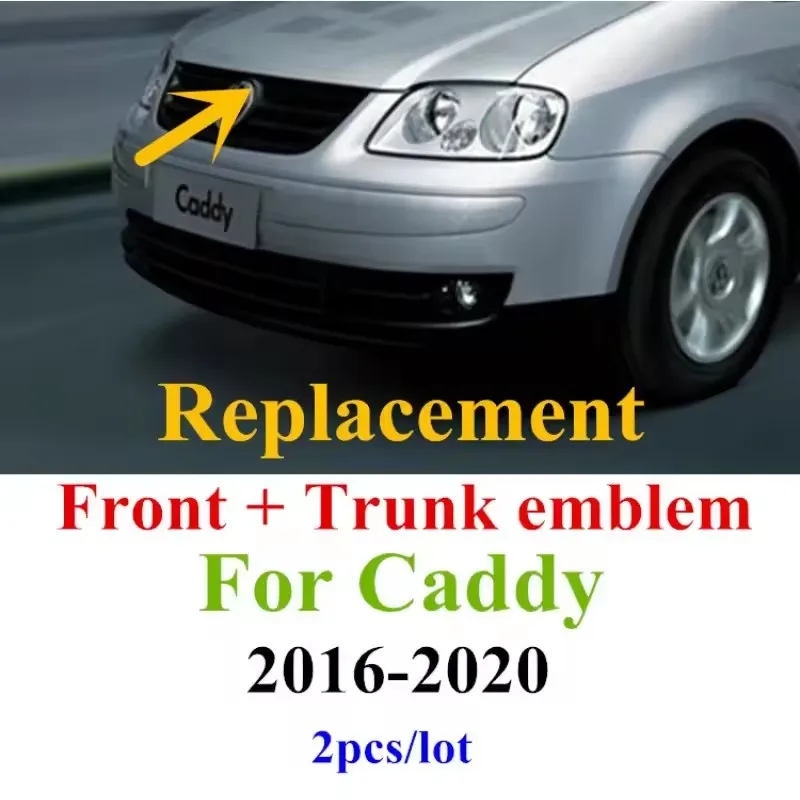 

Передняя и задняя запасная часть для задней кадди 2016-2020, 150 мм, эмблема передней решетки радиатора + 130 мм, эмблема задней крышки багажника