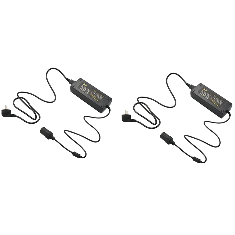

2X Voltage Transformer Car Power Adapter AC-DC Power Adapter Adapter Current Transformer EU Plug
