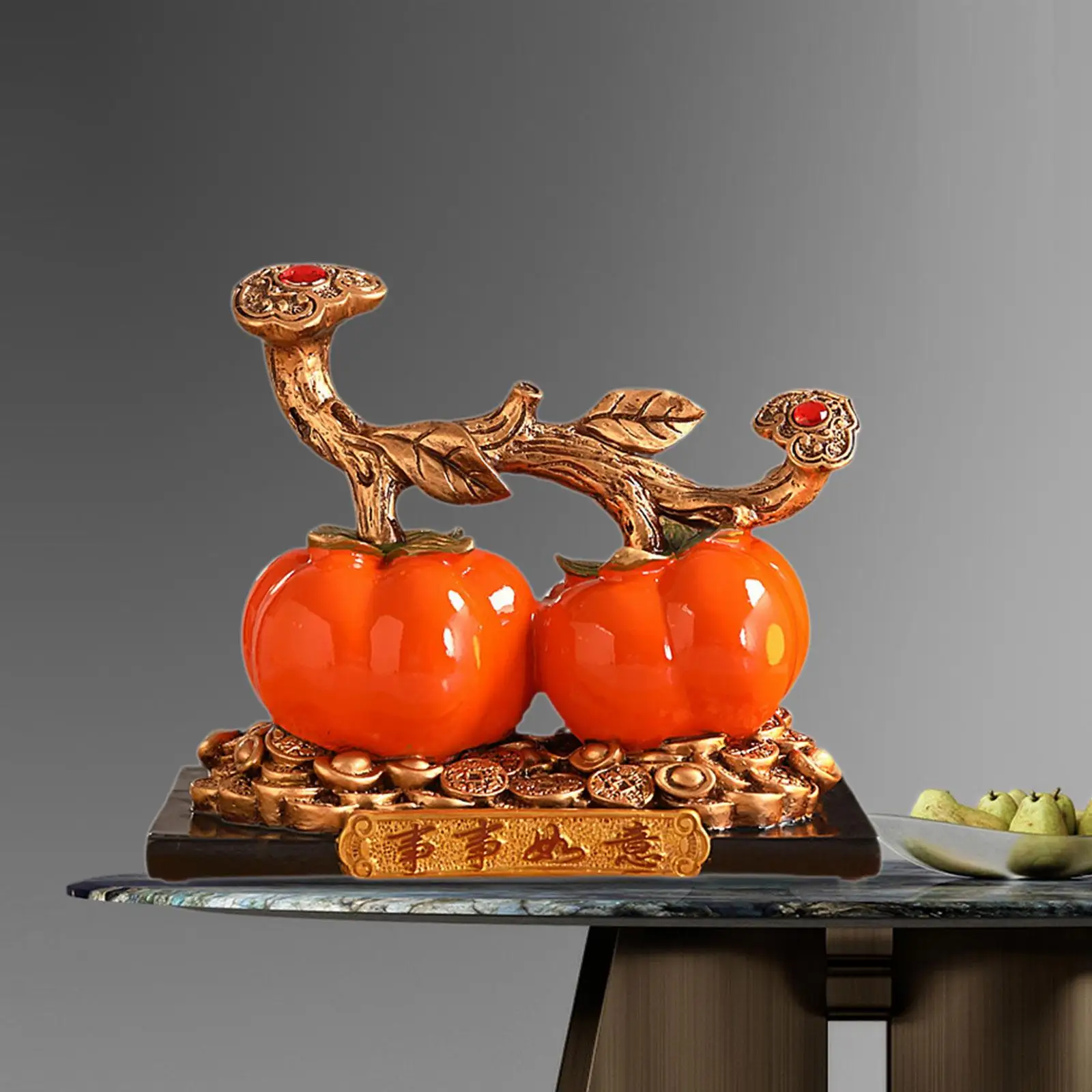 Статуя из смолы хурмы фигурка фэншуй ручной работы китайское счастливое