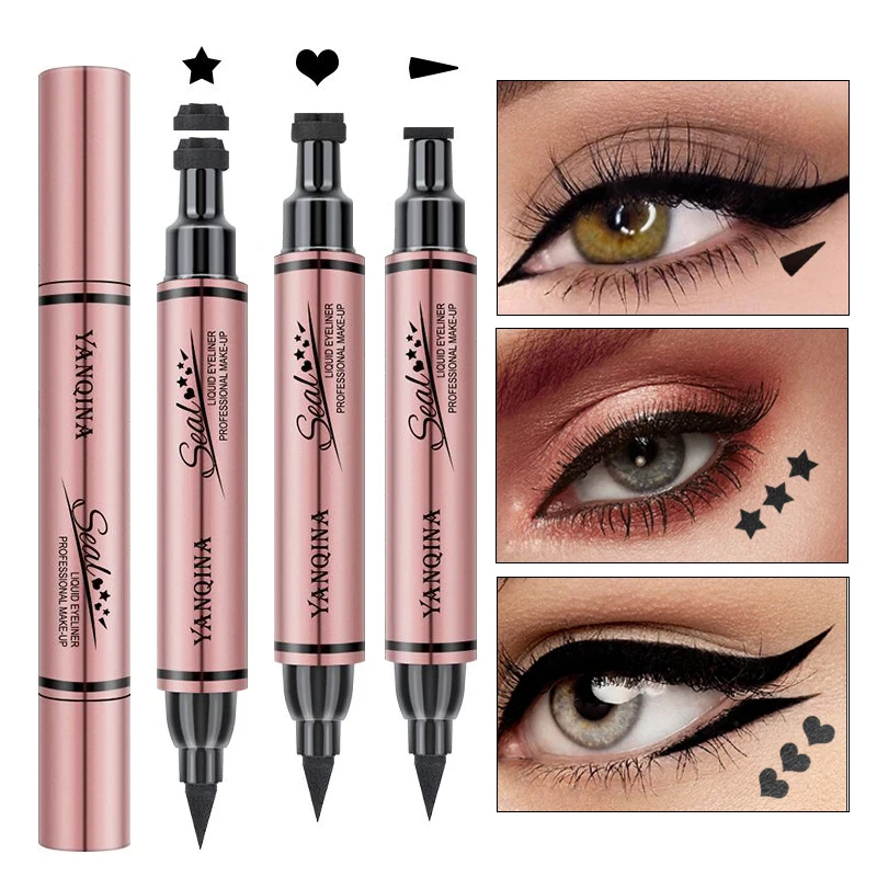 

Eyeliner Stamp Seal Pen Long Lasting Waterproof Eye Liner Liquid Black Pencil Make-up for Women Cosmetics Tool