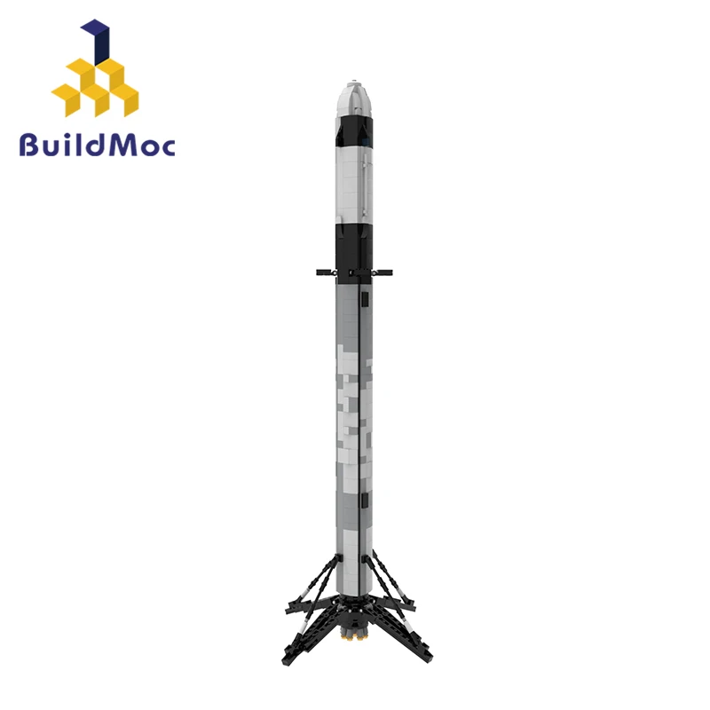 

MOC 1:110 Scale Ultimate Space X Falcon 9 Rocket Building Blocks Kit Military Artificial Satellite Launch Vehicle Toys Kid Gift