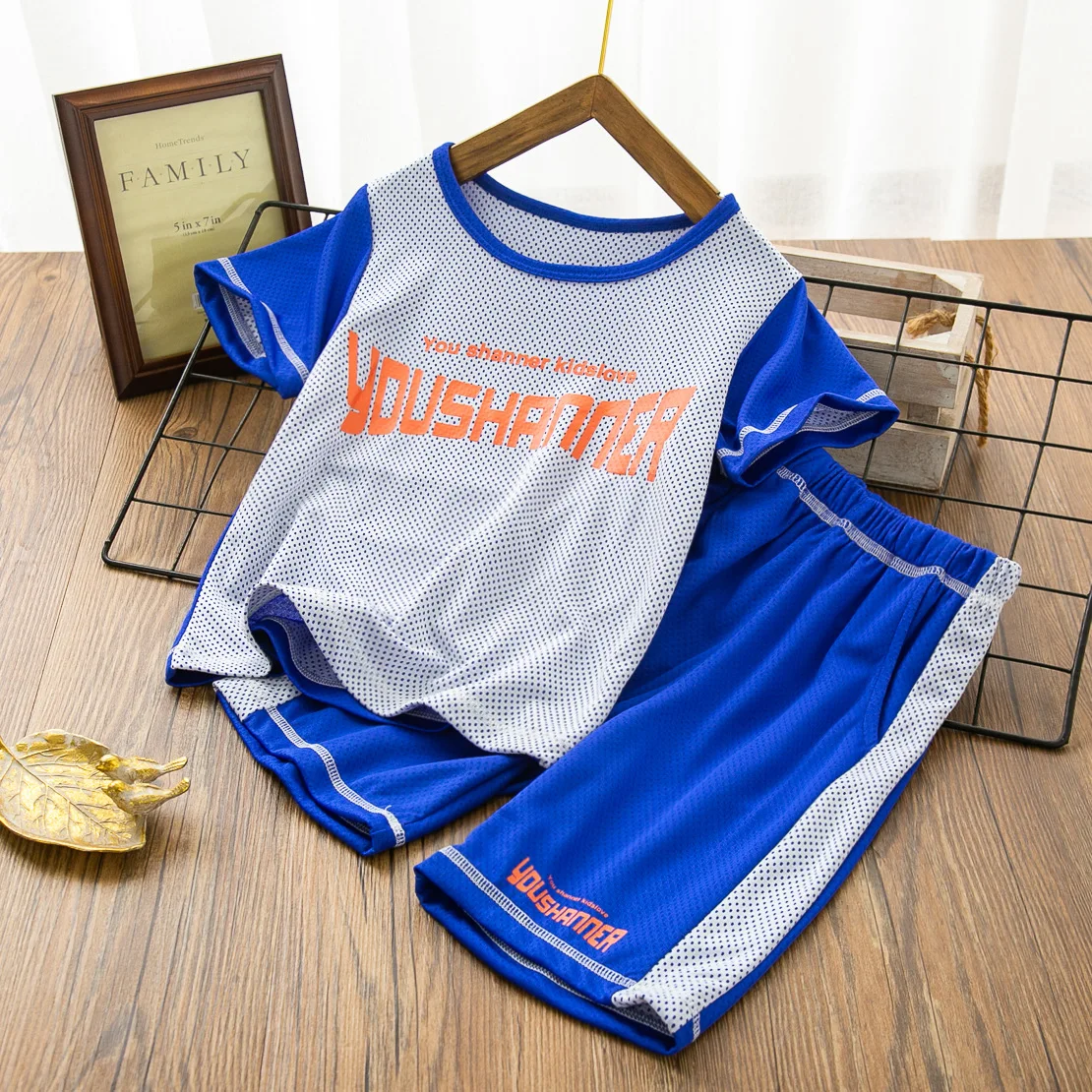 Summer children's mesh half sleeve sports suit quick drying short sleeved shorts basketball suit Sportswear basketball jerseys