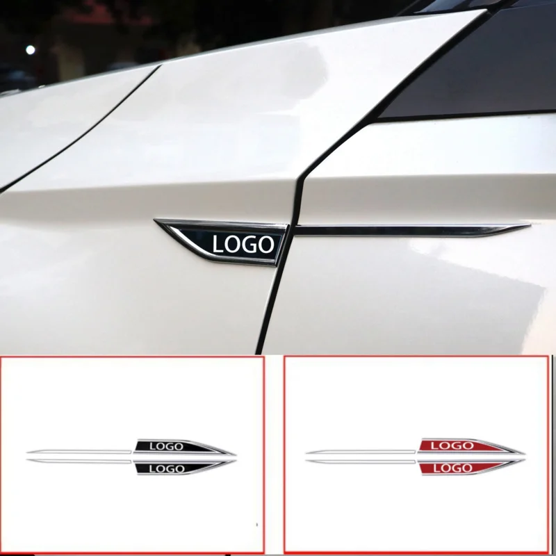 Автомобильный логотип крыло из нержавеющей стали боковая декоративная наклейка