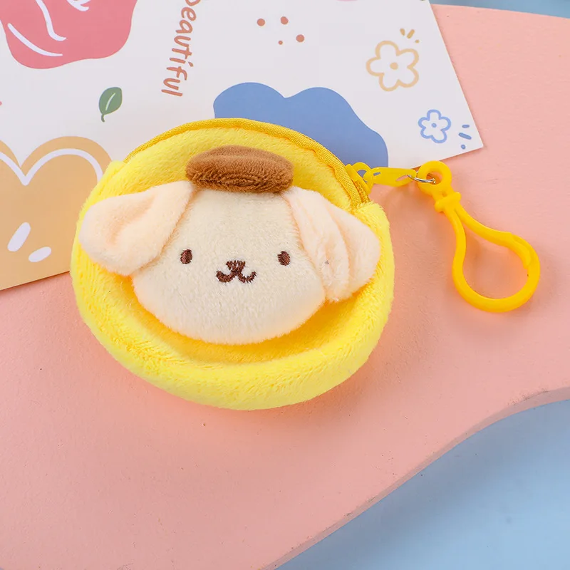 

Sanrio Pom Pom Purin Cute Cartoon Doll Coin Purse Kawaii Soft Stuffed Fluffy Earphone Storage Bag Backpack Pendant Holiday Gifts