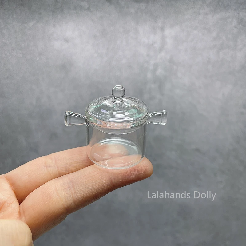 Стеклянная мини-бутылка для кукольного домика чайная чашка чайник супа кастрюля