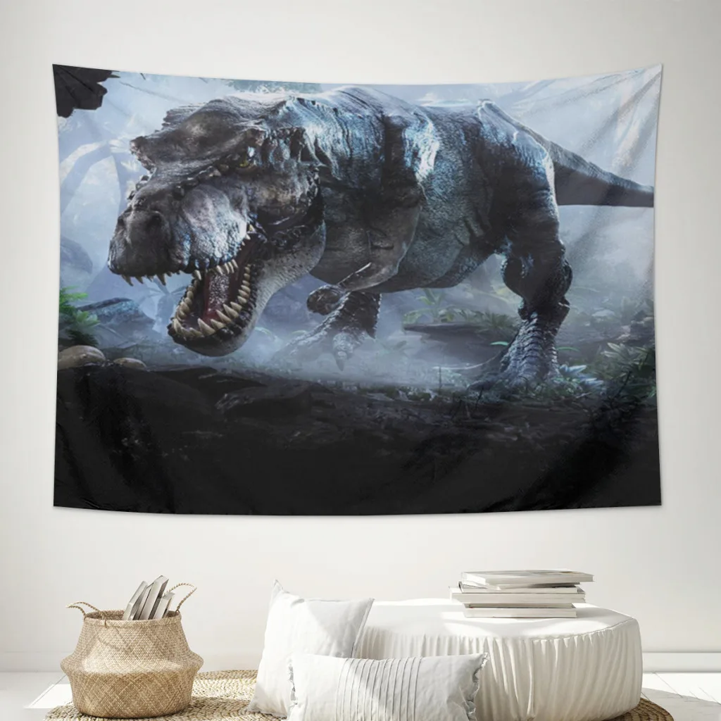 

Jurassic-dinosaur-large Fabric Wall Covering Meme Tapestry Aesthetic Bedroom Decor Carpet Background Cloth Yoga Mats