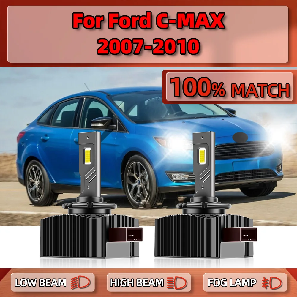 25000LM D1S светодиодный лампы фар Canbus 120W HID Ксеноновые фары 12В Plug and Play 6000K белые для Ford