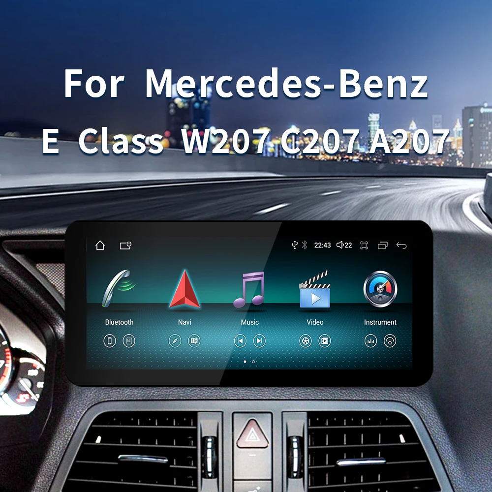 New Car Multimedia Wireless Android AUTO CarPlay 12.3inch For Mercedes Benz B E Class A207 w207 s207 radio dvd Video Player
