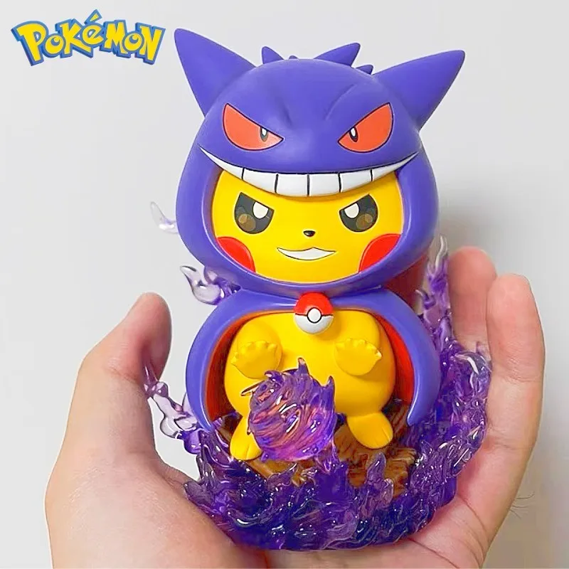 

12cm Pokemon Figure Pikachu Cos Gengar Charizard Anime Figures Model Doll Collectible Gifts Cartoon Kawaii Figurine Statue Toy