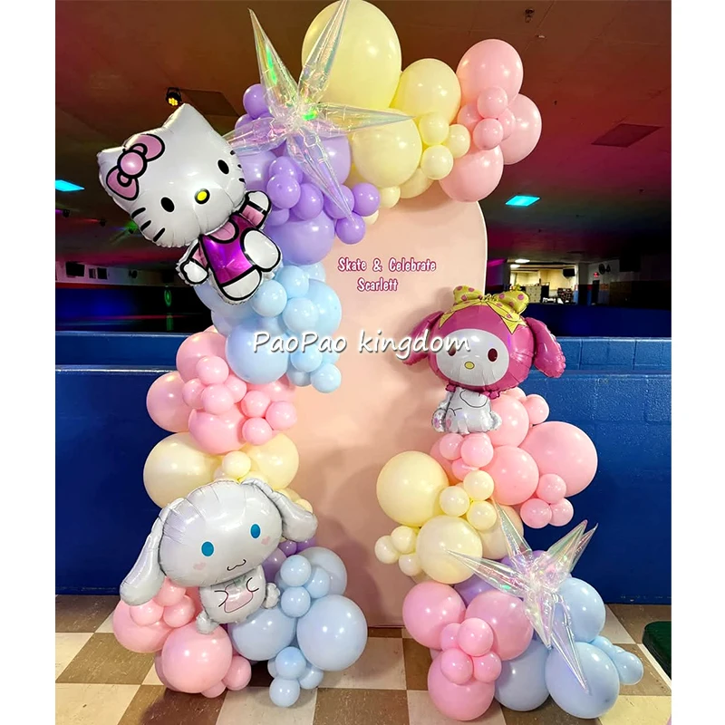 Фото Милый Cinnamoroll Kuromi My Melody аниме Kawaii арочная гирлянда детские принадлежности для дня рождения подарки для детского душа украшения №1