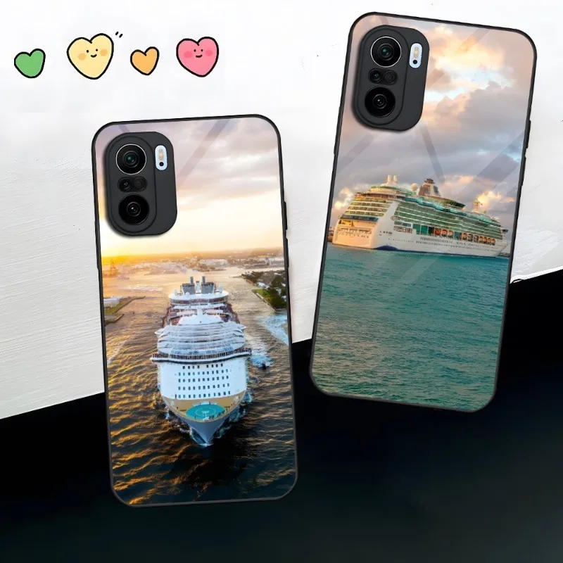 

Cruise Ship Design Phone Case For Xiaomi 13 12 X Redmi Note 10 11 S Lite T Pro POCO X3 M4 Toughened Glass