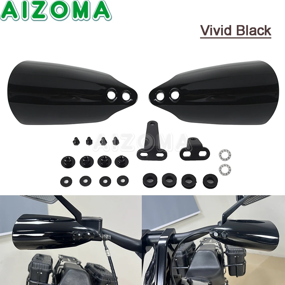 Черная ручка защиты от ветра для Harley Softail Street Bob Low Rider Heritage Classic Deluxe FLDE FXST 18-2023